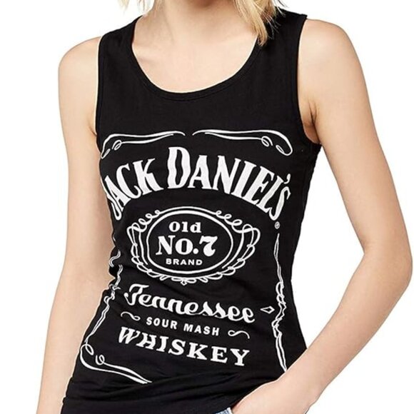 Jack Daniels Tennessee Whiskey NEW Racerback Womens Tank Top in Black Size SM/MD - Picture 1 of 3